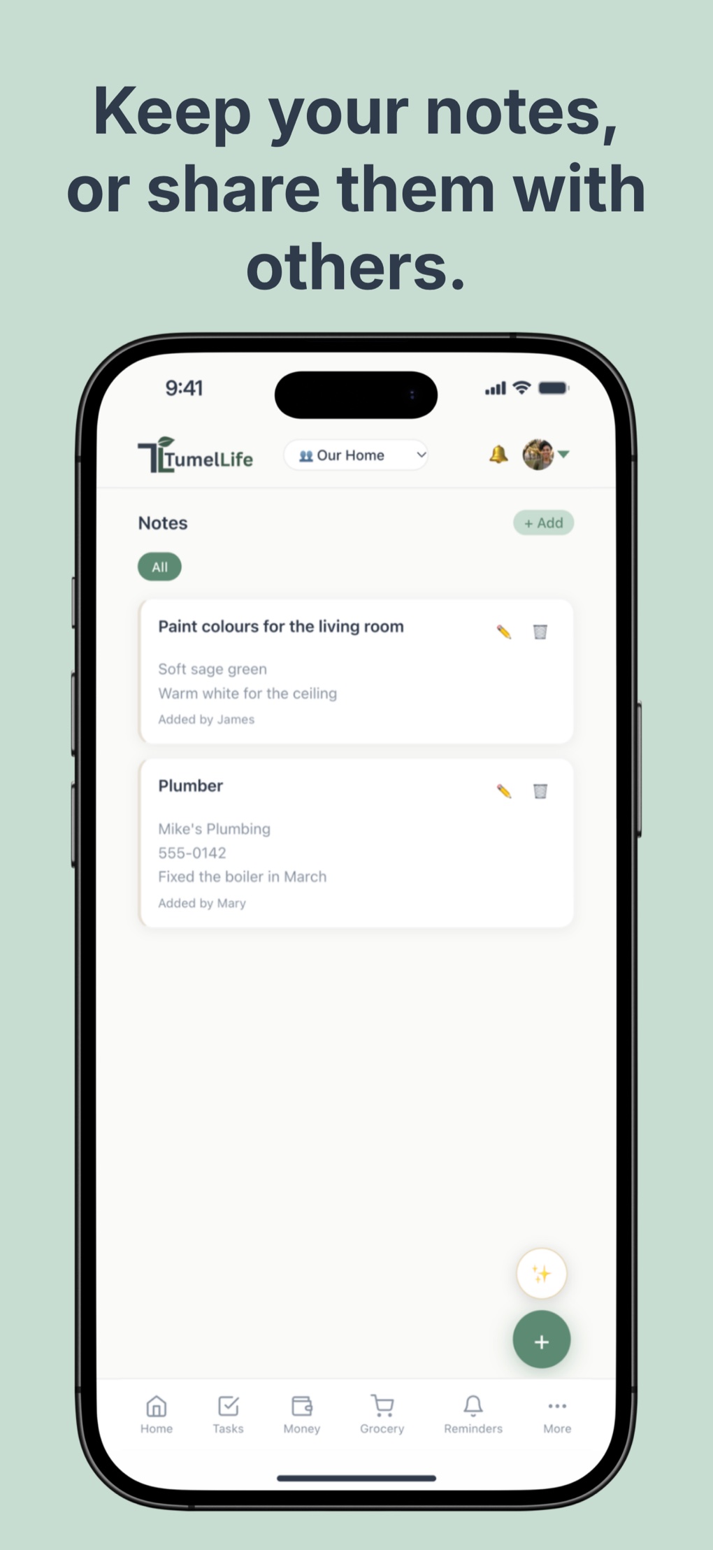 TumelLife notes